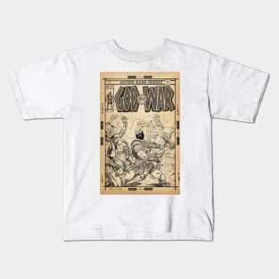 God of War fan art comic cover line art Kids T-Shirt